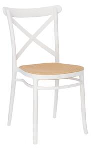 Krzesło Moreno białe z tworzywa