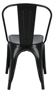Krzesło Niort czarny metalowe