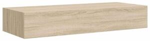 Półki ścienne z szufladą, 2 szt., dąb, 60x23,5x10 cm, mdf