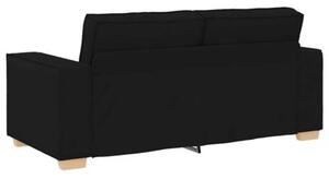 Sofa 2-osobowa czarna 180x78x84 cm tkanina