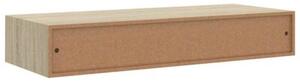 Półki ścienne z szufladą, 2 szt., dąb, 60x23,5x10 cm, mdf