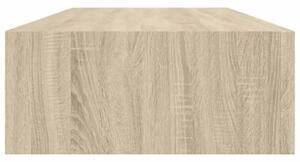 Półki ścienne z szufladą, 2 szt., dąb, 60x23,5x10 cm, mdf