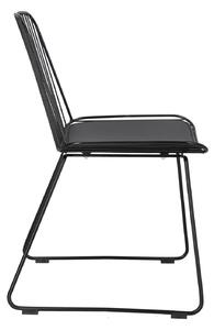 Krzesło Dill z poduszką Black metalowe