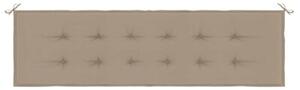 Poduszka na ławkę ogrodową, taupe, 180x50x4 cm, tkanina