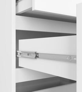 Komoda do salonu, sypialni, STILO, 10 szuflad, 120x40x121 cm, biel, mat | TYLETEGOTU