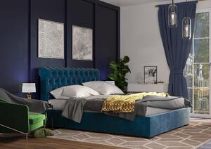 Łóżko tapicerowane z pojemnikiem Ancona