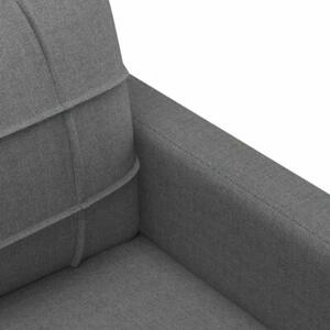Sofa 2-osobowa, ciemnoszara, 140 cm, tapicerowana tkaninÄ