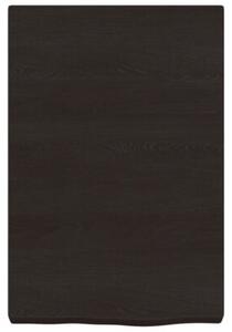 Półka, ciemnobrązowa, 40x60x(2-6) cm, wykończone drewno dębowe