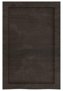 Półka, ciemnobrązowa, 40x60x(2-6) cm, wykończone drewno dębowe