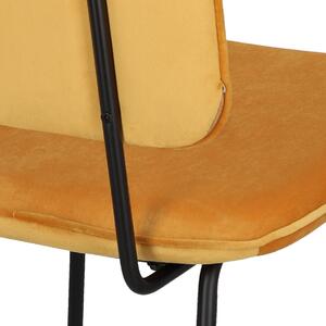 Krzesło Adele VIC żółte tapicerowane
