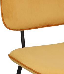 Krzesło Adele VIC żółte tapicerowane