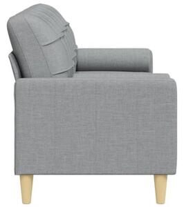 Sofa 3-osobowa z poduszkami, jasnoszara, 210 cm, obita tkaninÄ