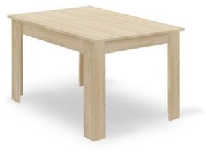 Zestaw Stół NP 120x80cm Dąb Sonoma + 4 krzesła WAT szare / nogi naturalne