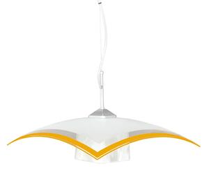 Biało-pomarańczowa lampa wisząca do jadalni - S564-Grotto