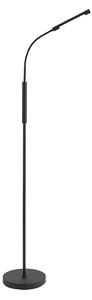 Nowoczesna lampa podłogowa czarna z wbudowaną diodą LED, 3-stopniowa, ściemnialna, ładowalna - Statler