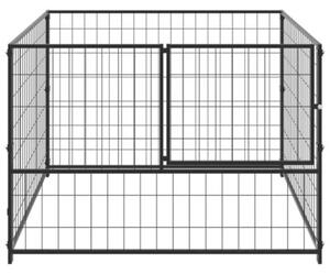 Kojec dla psa, czarny, 100x100x70 cm, stalowy