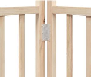 Składana bramka dla psa, z drzwiami, 4 panele, 320 cm, drewno