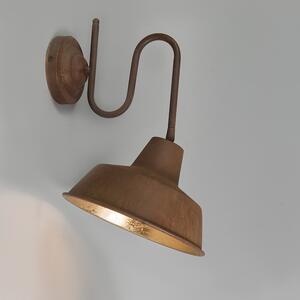 Kinkiet / Lampa scienna przemysłowy rdza ze złotym wnętrzem - Factory Oswietlenie wewnetrzne