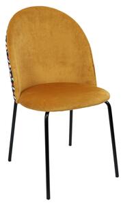 Krzesło Irbil musztardowe tapicerowane
