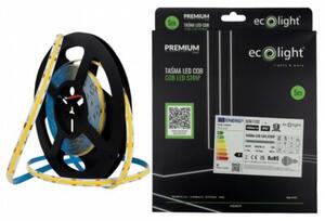 Taśma LED COB 9W/m neutralna barwa 1035lm/m 24V 480 diod/m 5 metrów IP67 Ecolight