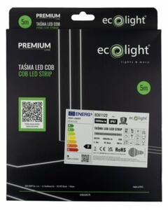 Taśma LED COB 9W/m neutralna barwa 1035lm/m 24V 480 diod/m 5 metrów IP67 Ecolight