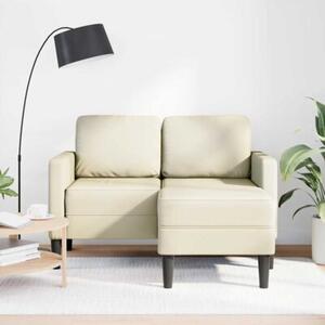 Sofa 2-osobowa z leÅ¼ankÄ w ksztaÅcie litery l, kremowa, 125 cm