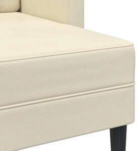 Sofa 2-osobowa z leÅ¼ankÄ w ksztaÅcie litery l, kremowa, 125 cm