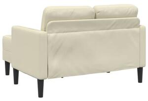 Sofa 2-osobowa z leÅ¼ankÄ w ksztaÅcie litery l, kremowa, 125 cm