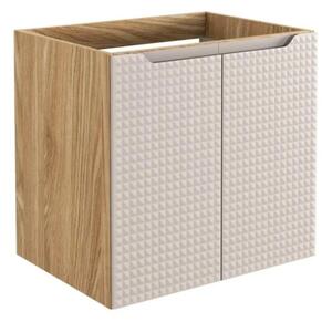 Szafka pod umywalkę LUXOR BEIGE 82-60-2D 60cm dąb olejowany/beżowa