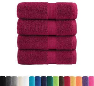 Ręczniki toaletowe premium, solund 4 szt. bordeaux 30x30cm 600 g/m²