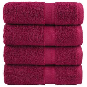 Ręczniki toaletowe premium, solund 4 szt. bordeaux 30x30cm 600 g/m²