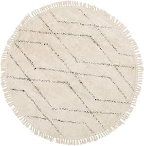 Okrągły ręcznie tuftowany dywan z bawełny Bina