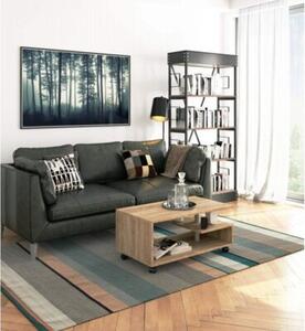 Stolik kawowy na kółkach, ława, RENZA, 90x51x40 cm, dąb sonoma, mat | TYLETEGOTU