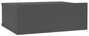 Wisząca szafka nocna, czarna, 40 x 30 x 15 cm, płyta wiórowa