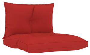 Poduszki na sofę z palet, 2 szt., czerwone, tkanina