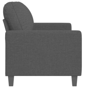 Sofa 2-osobowa, czarna, 140 cm, tapicerowana tkaninÄ