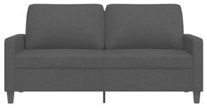 Sofa 2-osobowa, czarna, 140 cm, tapicerowana tkaninÄ