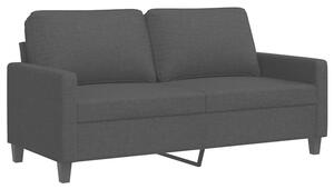 Sofa 2-osobowa, czarna, 140 cm, tapicerowana tkaninÄ