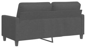 Sofa 2-osobowa, czarna, 140 cm, tapicerowana tkaninÄ