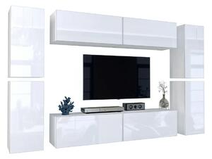 Modernistyczna meblościanka biały połysk P8-A08
