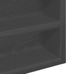 Witryna czarny dąb 100 x 8,5 x 75 cm materiał drewnopochodny