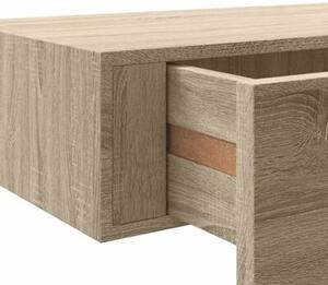 Półka ścienna z szufladą, kolor dębu, 40 x 23,5 x 10 cm, mdf