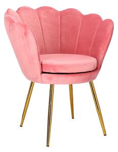 Krzesło muszelka Fiona VIC różowy jasny