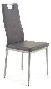 Krzesło szare K202, tapicerowane, eco skóra, nowoczesne, do jadalni