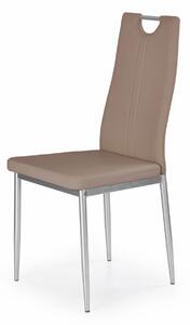 Krzesło K202, tapicerowane, eco skóra, cappuccino, do jadalni