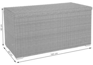 Skrzynia ogrodowa HOME & GARDEN Lorca Light Grey 1037 L Jasnoszary