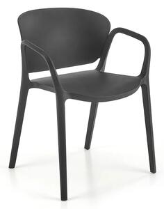 Minimalistyczne czarne ogrodowe krzesło C3-G41