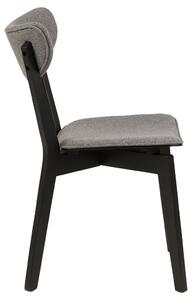 Krzesło Roxby tapicerowane szare/czarne
