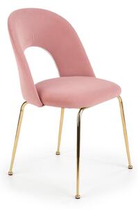 Krzesło z oparciem na złotych nogach K385