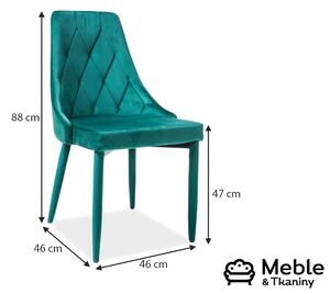Signal Meble Krzesło Trix Velvet Salon Awangardowy Zielony Bluvel78